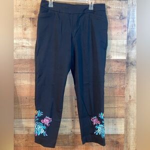 Slim-Sations by Multiples embroidered pants